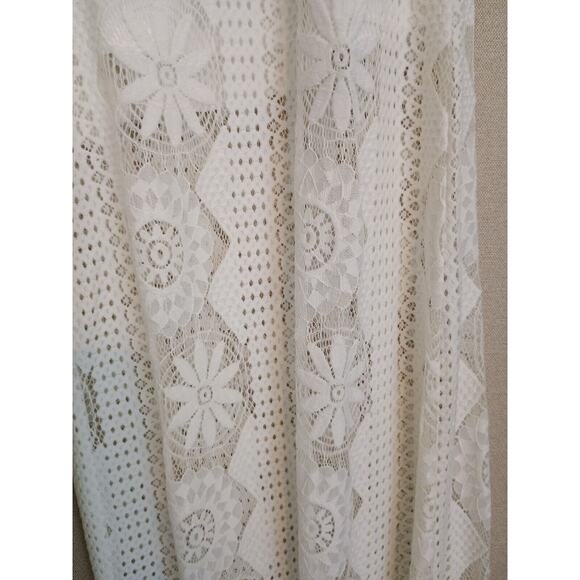 Show Me Your MuMu The Best Pants Women Large White Wide Leg Crochet Boho Pull On - Picture 4 of 7